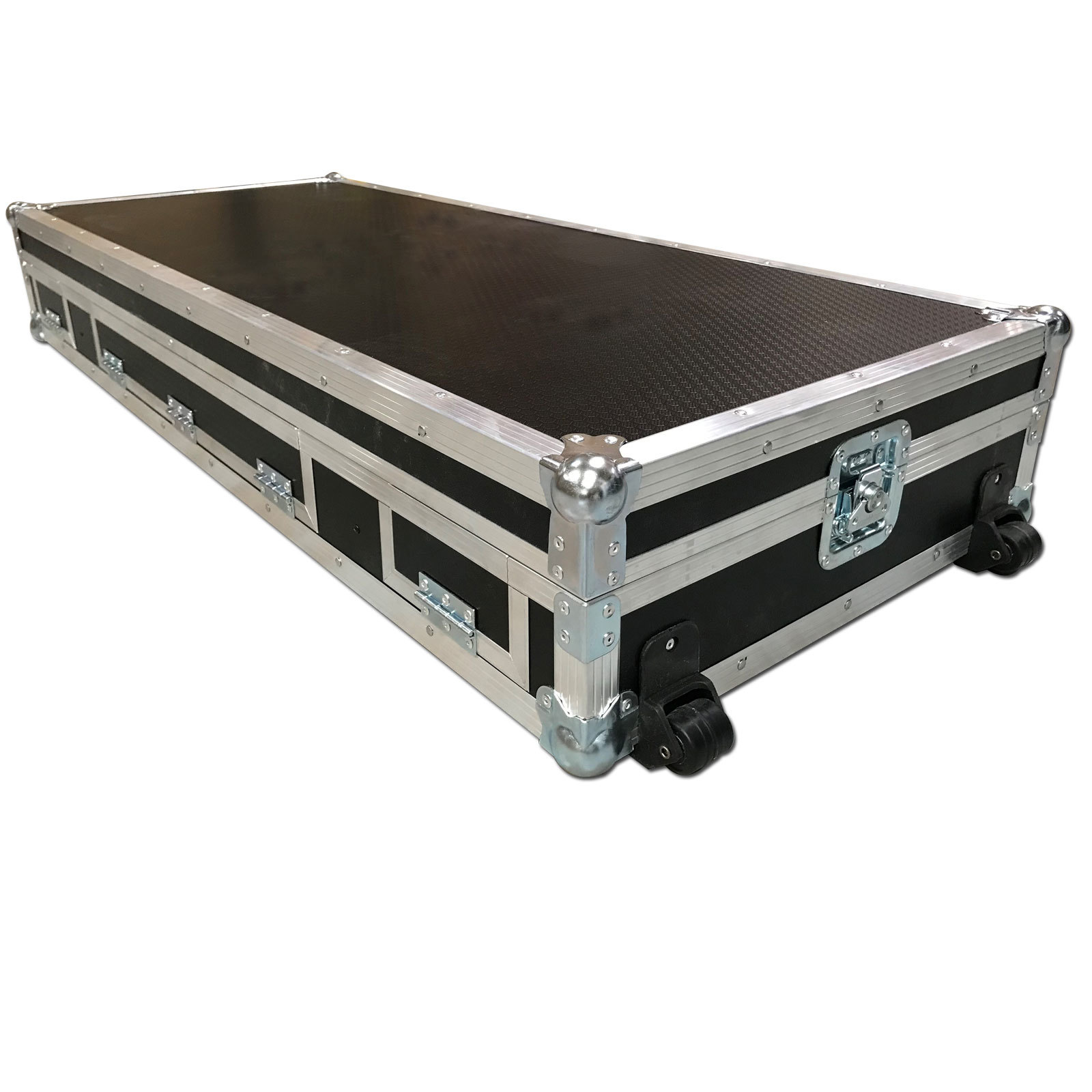 Twin CD Player Flightcase With Mixer And Sliding Laptop Shelf